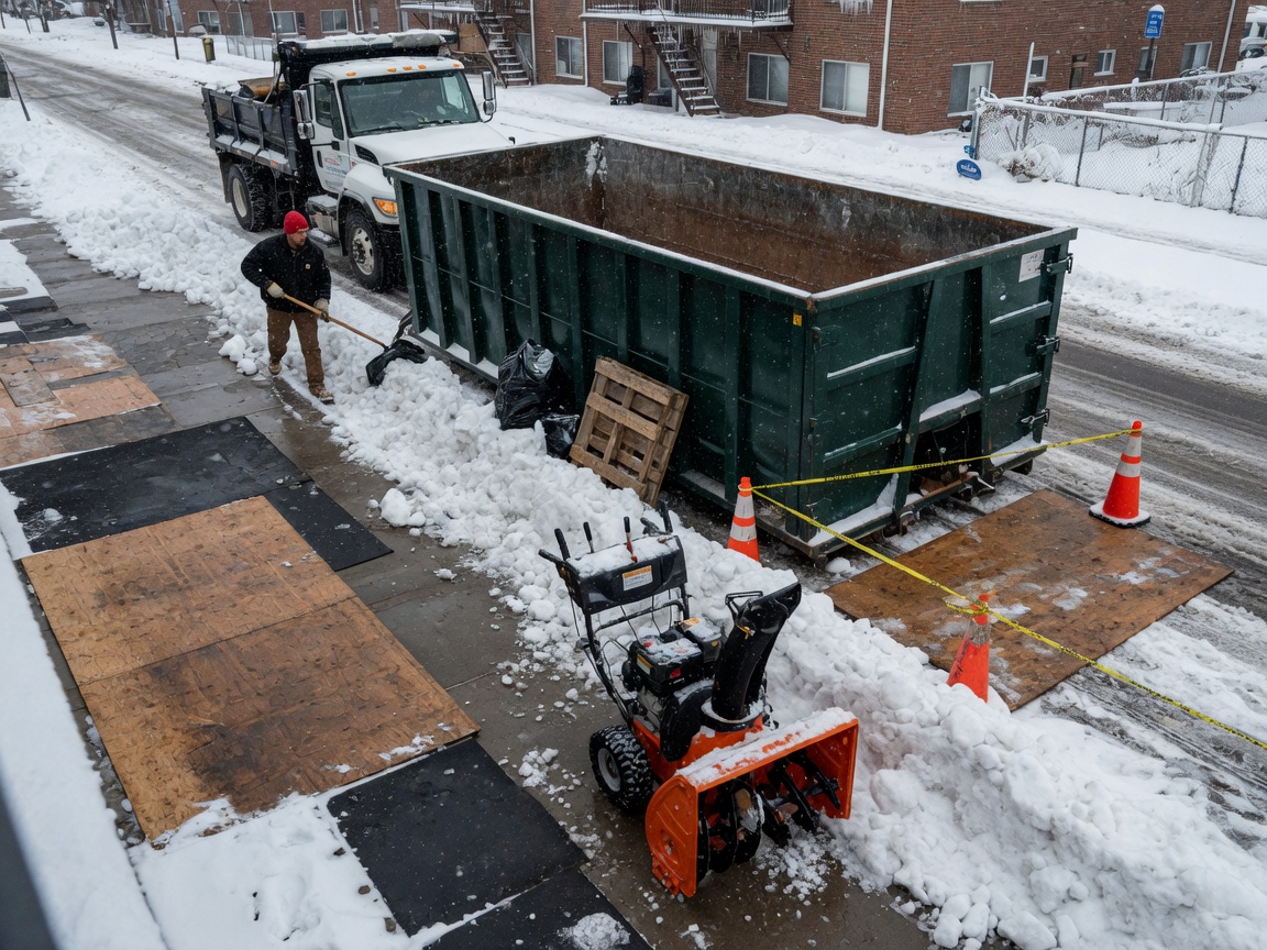 Managing Snow and Access for Winter Dumpster Rentals in Denver